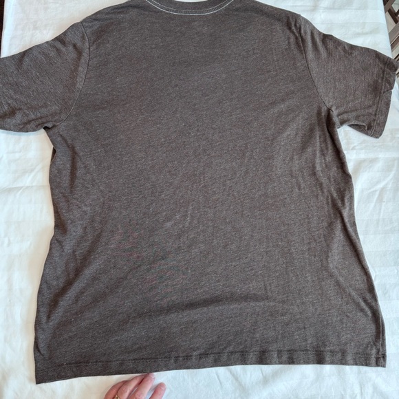 OP Men's Brown‎ V-Neck Pocket T-Shirt, Size Large - Picture 2 of 9